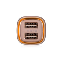 Адаптер питания автомобильный Momax Polar Light Series Car Charger 3,4A 2USB - фото 10429