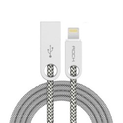 Кабель Rock Cobblestone Lightning-USB Round Cable 100 см  - фото 14529