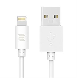 Кабель Rock Usb-Lightning MFI Plastic Charge &amp; Sync Round Cable RCB0444 (Цвет: Белый) - фото 15139