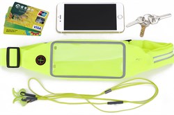 Сумка поясная для спорта Rock Universal Running Belt для смартфона (Цвет: Зелёный) - фото 15246