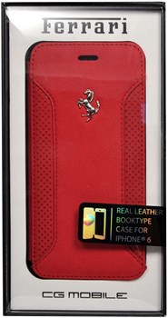 Чехол-книжка Ferrari для iPhone 6/6s Formula One Booktype Red (Цвет: Красный) - фото 16131