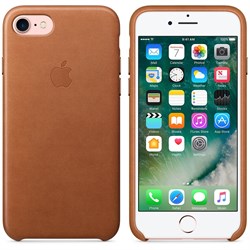 Оригинальный кожаный чехол-накладка Apple для iPhone 7/8, цвет «золотисто-коричневый» (MMY22ZM/A) - фото 16297