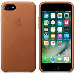 Оригинальный кожаный чехол-накладка Apple для iPhone 7/8, цвет «золотисто-коричневый» (MMY22ZM/A) - фото 16301