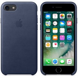 Оригинальный кожаный чехол-накладка Apple для iPhone 7/8, цвет «темно-синий» (MMY32ZM/A) - фото 16314