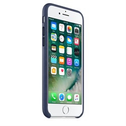 Оригинальный кожаный чехол-накладка Apple для iPhone 7/8, цвет «темно-синий» (MMY32ZM/A) - фото 16317