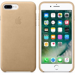 Оригинальный кожаный чехол-накладка Apple для iPhone 7 Plus/8 Plus, цвет «миндальный» (MMYL2ZM/A) - фото 16407