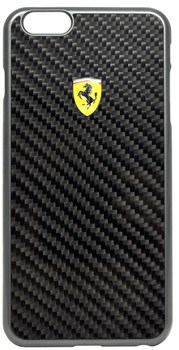 Чехол-накладка Ferrari для iPhone 6/6s plus Formula One Hard Real Crb Bk (Цвет: Чёрный) - фото 16489