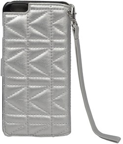 Чехол-книжка Karl Lagerfeld для iPhone 6/6s plus Kuilted Booktype Silver (Цвет: Серый) - фото 16573