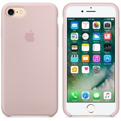 Оригинальный силиконовый чехол-накладка Apple для iPhone 7/8, цвет «розовый песок»  (MMX12ZM/A) - фото 17262