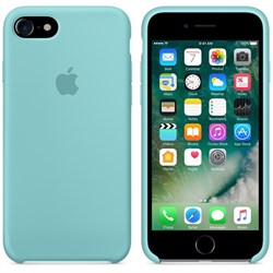 Оригинальный силиконовый чехол-накладка Apple для iPhone 7/8, цвет «синее море»  (MMX02ZM/A) - фото 17280