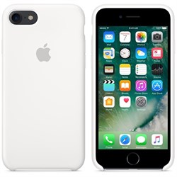 Оригинальный силиконовый чехол-накладка Apple для iPhone 7/8, цвет «белый цвет»  (MMWF2ZM/A) - фото 17342