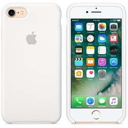 Оригинальный силиконовый чехол-накладка Apple для iPhone 7/8, цвет «белый цвет»  (MMWF2ZM/A) - фото 17343