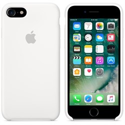 Оригинальный силиконовый чехол-накладка Apple для iPhone 7/8, цвет «белый цвет»  (MMWF2ZM/A) - фото 17344