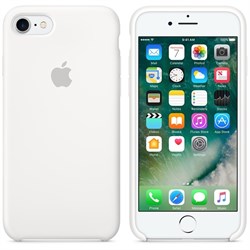 Оригинальный силиконовый чехол-накладка Apple для iPhone 7/8, цвет «белый цвет»  (MMWF2ZM/A) - фото 17346