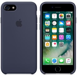 Оригинальный силиконовый чехол-накладка Apple для iPhone 7/8, цвет «темно-синий»  (MMWK2ZM/A) - фото 17358