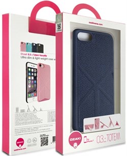 Чехол-накладка Ozaki O!coat 0.3+Totem Versatile для iPhone 7/8, цвет "тёмно-синий" (OC777DB) - фото 17483