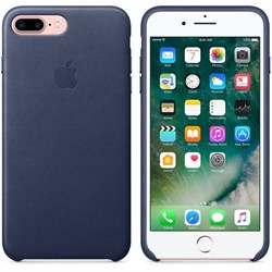 Оригинальный кожаный чехол-накладка Apple для iPhone 7 Plus/8 Plus, цвет «тёмно-синий» (MMYG2ZM/A) - фото 17789