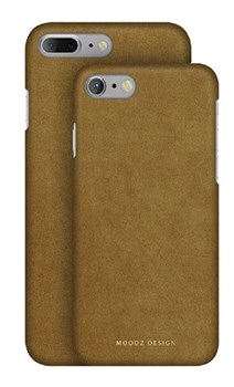 Чехол-накладка Moodz для iPhone 7/8 Alcantara Hard Camel , цвет «бежевый» ( MZ656070 ) - фото 17928