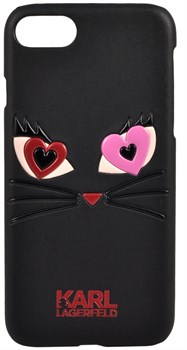 Чехол-накладка Lagerfeld iPhone 7/8 Choupette in love 2 Hard PU, цвет «черный» (KLHCP7CL2BK) - фото 18013