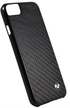 ЧЕХОЛ-НАКЛАДКА BMW для iPhone 7/8 Signature Real carbon Hard, ЦВЕТ «ЧЕРНЫЙ» (BMHCP7MBC) - фото 18556