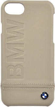 Чехол-накладка BMW для iPhone 7 Signature Logo imprint Hard Leather Taupe, цвет «Бежевый» (BMHCP7LLST) - фото 18578