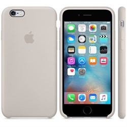 Оригинальный силиконовый чехол-накладка Apple для iPhone 6/6s цвет «бежевый» (MKY42ZM/A) - фото 18976