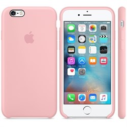 Оригинальный силиконовый чехол-накладка Apple для iPhone 6/6s цвет «Розовый» (MM622ZM/A) - фото 19151