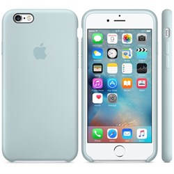 Оригинальный силиконовый чехол-накладка Apple для iPhone 6/6s цвет «бирюзовый» (MLCW2ZM/A) - фото 19321
