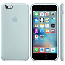 Оригинальный силиконовый чехол-накладка Apple для iPhone 6/6s цвет «бирюзовый» (MLCW2ZM/A) - фото 19323