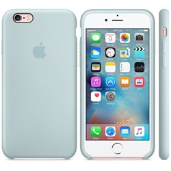 Оригинальный силиконовый чехол-накладка Apple для iPhone 6/6s цвет «бирюзовый» (MLCW2ZM/A) - фото 19324