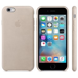 Оригинальный кожаный чехол-накладка Apple для iPhone 6/6s цвет «Телесный» (MKXV2ZM/A) - фото 19429