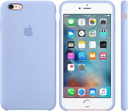 Оригинальный силиконовый чехол-накладка Apple для iPhone 6/6s Plus цвет «васильковый» (MM6A2ZM/A) - фото 19673