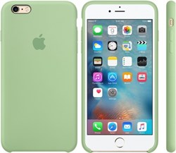 Оригинальный силиконовый чехол-накладка Apple для iPhone 6/6s Plus цвет «мятный» (MM692ZM/A) - фото 19682
