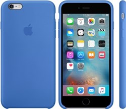 Оригинальный силиконовый чехол-накладка Apple для iPhone 6/6s Plus цвет «Кобальт» (MM6E2ZM/A) - фото 19693