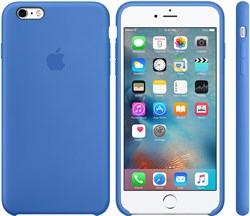 Оригинальный силиконовый чехол-накладка Apple для iPhone 6/6s Plus цвет «Кобальт» (MM6E2ZM/A) - фото 19694
