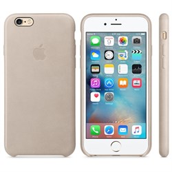 Оригинальный кожаный чехол-накладка apple для iPhone 6/6S Plus, цвет «Телесный» (MKXE2ZM/A) - фото 19852