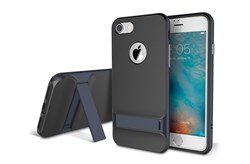 Чехол-накладка Rock Royce Series (Kickstand) с подставкой для Apple iPhone 7/8 (Цвет: Синий) - фото 19991