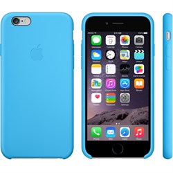 ОРИГИНАЛЬНЫЙ КОЖАНЫЙ ЧЕХОЛ-НАКЛАДКА APPLE ДЛЯ IPHONE 6 ЦВЕТ «Голубой» (MGQJ2ZM/A) - фото 20183