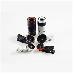 Объектив-линза Lieqi набор 4 в 1: Fisheye, Макро объектив,широкоугольная линза, телеобъектив Цвет: Красный/Синий (LQ-803) - фото 20285