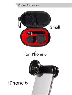Объектив-линза Lieqi набор 3 в 1:  Fisheye, Макро ( macro ) объектив,широкоугольная линза для iPhone 6 Цвет: Чёрный (LQ-019) - фото 20335