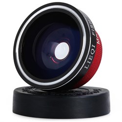 Объектив-линза Lieqi набор 3 в 1: fisheye, Макро объектив,широкоугольная линза Цвет: Красный (LQ-003) - фото 20385