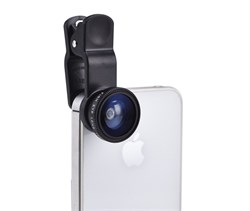 Объектив-линза Lieqi набор 4 в 1: Поляризационная линза, Макро линза, Fisheye, Широкоформатная линза. Цвет: Чёрный (LQ-008) - фото 20602