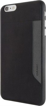 Чехол-накладка Ozaki + Pocket для iPhone 6/6s plus с дополнительным отделением Цвет: Чёрный (OC597BK) - фото 20643