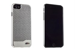 Чехол-накладка BMW для iPhone 7/8 M-Collection Aluminium&Carbon Hard Silver, цвет «серебряный» (BMHCP7MDCS) - фото 20656