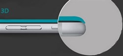 Защитное стекло Ainy Tempered Glass 3D для iPhone 6/6s Plus на весь экран с закруглением (Цвет: Розовый, толщина 0.33 мм) - фото 20695