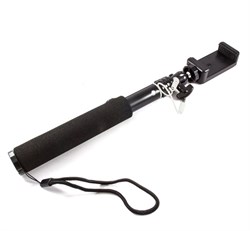 Монопод для селфи USAMS USAMS Wired Selfie Stick с кабелем AUX 3.5mm и встроенной кнопкой, цвет "черный" - фото 21047