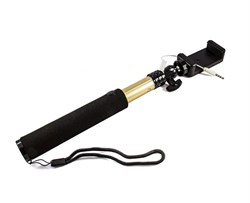 Монопод для селфи USAMS USAMS Wired Selfie Stick с кабелем AUX 3.5mm и встроенной кнопкой, цвет "золотой" - фото 21057