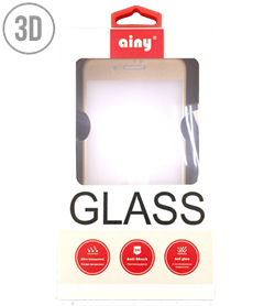 Защитное стекло Ainy Tempered Glass 2.5D 0.2 мм для iPhone 7 Plus (Весь экран, 3D, золотой) - фото 21102