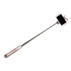 Монопод Noosy Night Sky Selfie Stick LED Light and Back Mirror (LED подсветка, зеркало, цвет "розовое золото") - BR13 - фото 22526