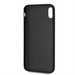 Чехол-Накладка BMW iPhone XS Max Signature Logo imprint Hard Leather "Black" (BMHCI65LLSB) - фото 24830